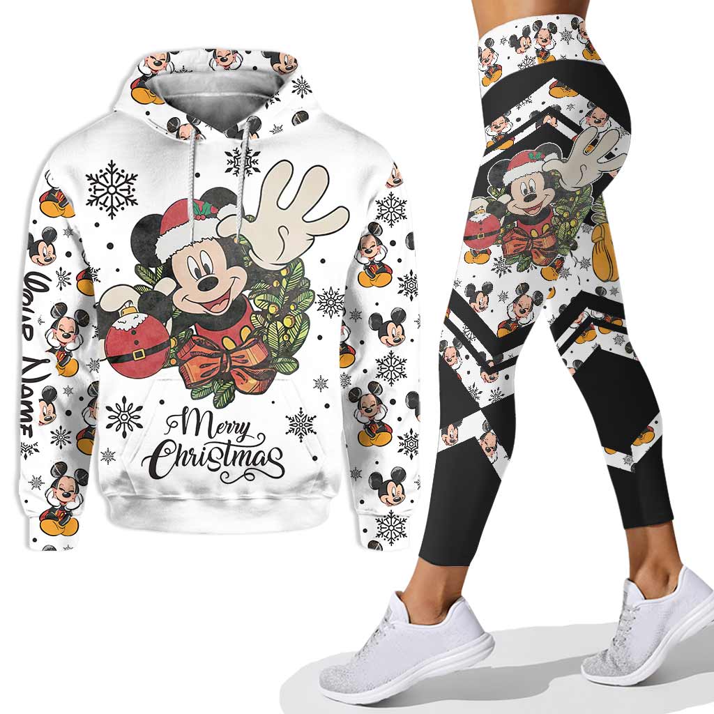 Personalized Christmas Mouse Hoodie and Leggings Gift for Kids Hoodie & Leggings GradoCreations