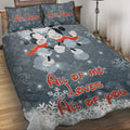 Personalized Quilt Set with Love Theme for Couples | Wedding Gift Quilt Set GradoCreations