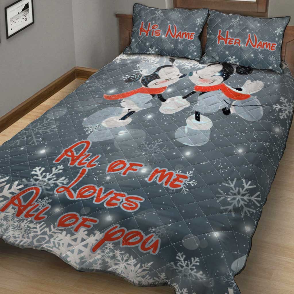 Personalized Quilt Set with Love Theme for Couples | Wedding Gift Quilt Set GradoCreations