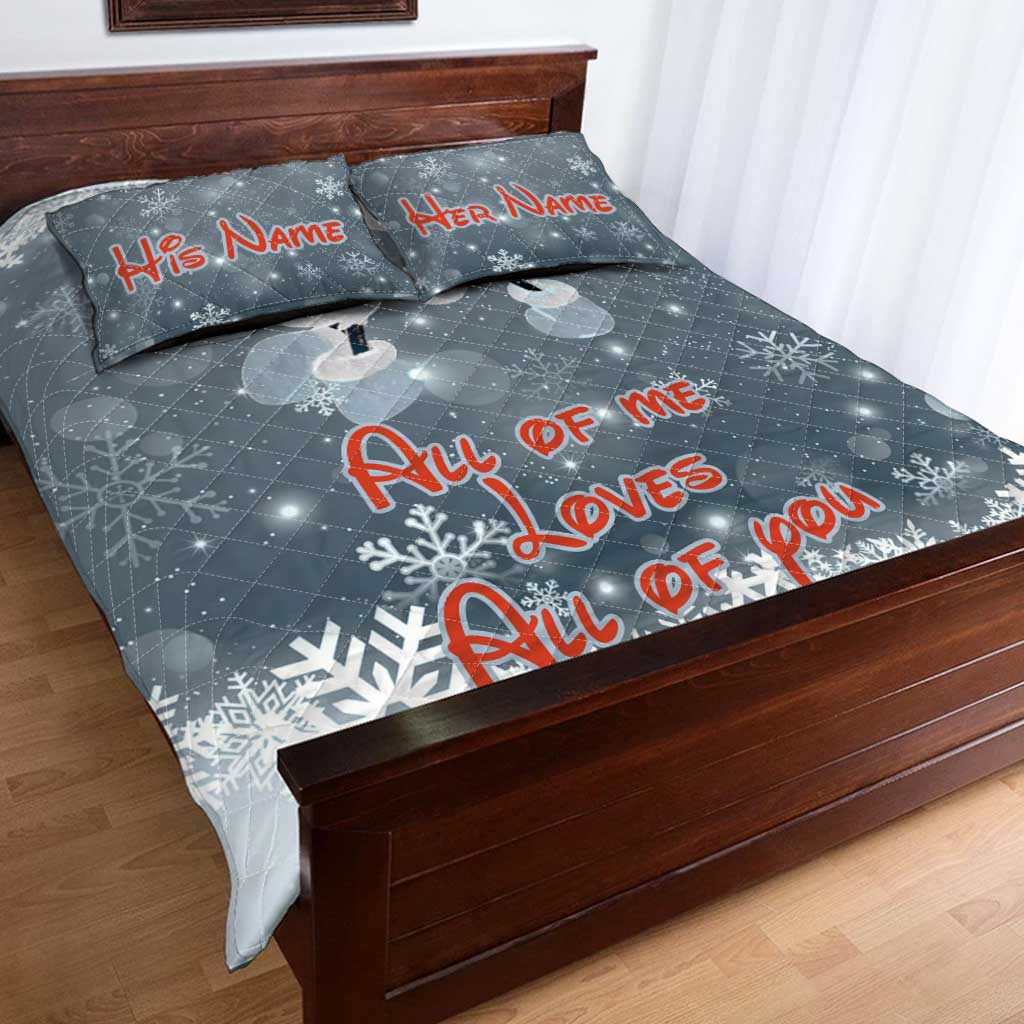 Personalized Quilt Set with Love Theme for Couples | Wedding Gift Quilt Set GradoCreations