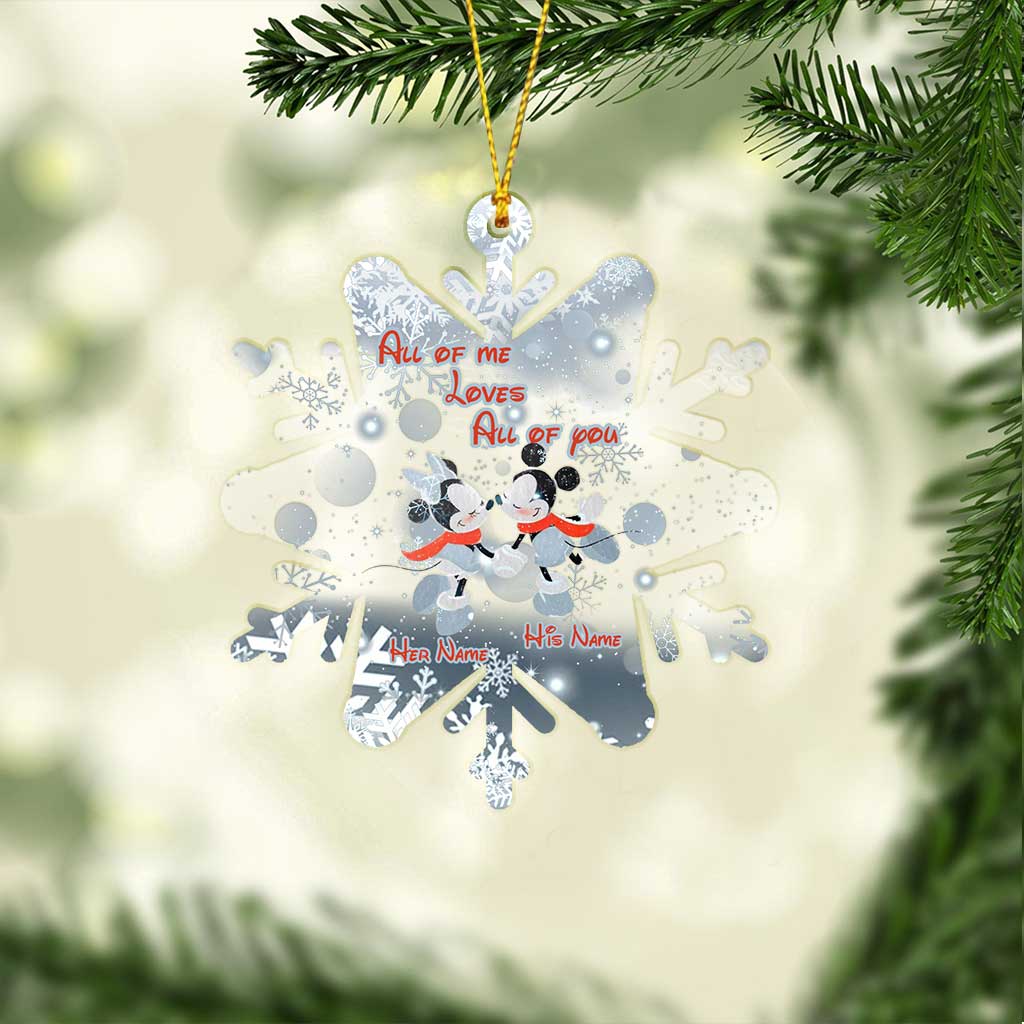 Personalized Snowflake Ornament Custom Name Christmas Gift Ornament GradoCreations