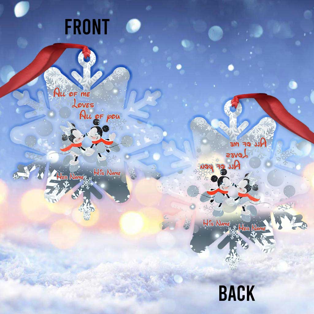 Personalized Snowflake Ornament Custom Name Christmas Gift Ornament GradoCreations