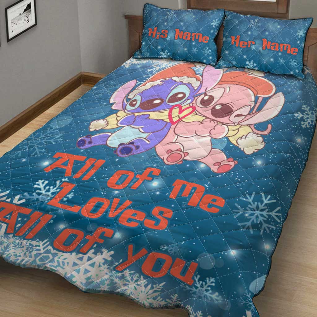 Personalized Ohana Quilt Set Custom Name Gift for Couples Quilt Set GradoCreations