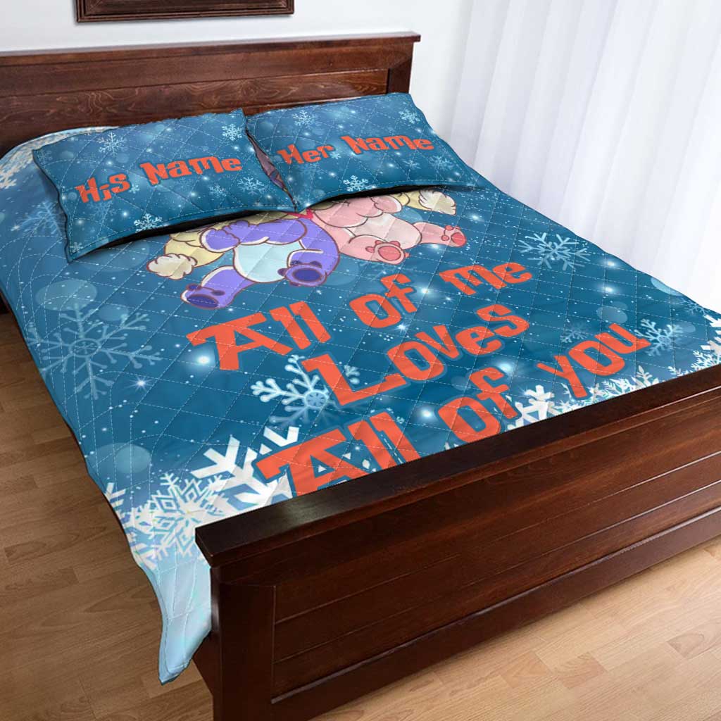 Personalized Ohana Quilt Set Custom Name Gift for Couples Quilt Set GradoCreations