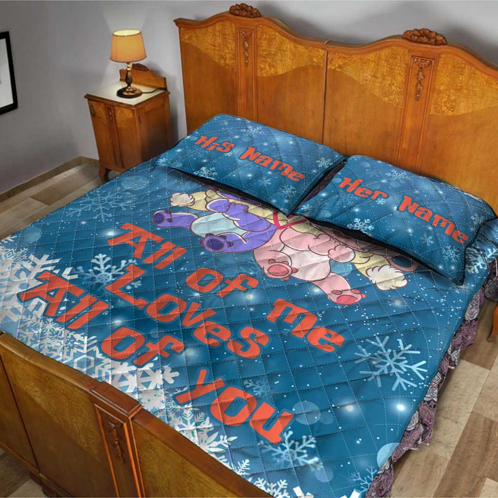 Personalized Ohana Quilt Set Custom Name Gift for Couples Quilt Set GradoCreations
