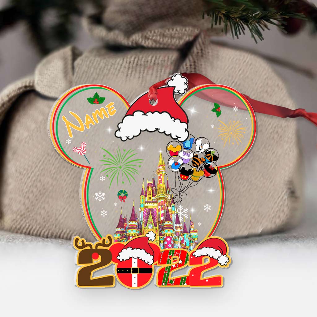 Personalized Christmas Mouse Ornament Custom Name Acrylic Gift One-sided Ornament GradoCreations