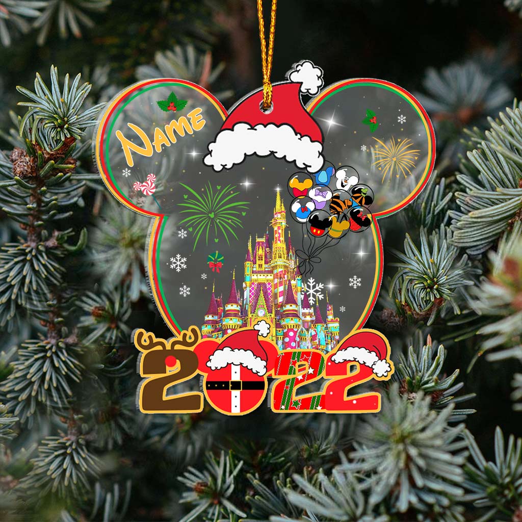 Personalized Christmas Mouse Ornament Custom Name Acrylic Gift One-sided Ornament GradoCreations