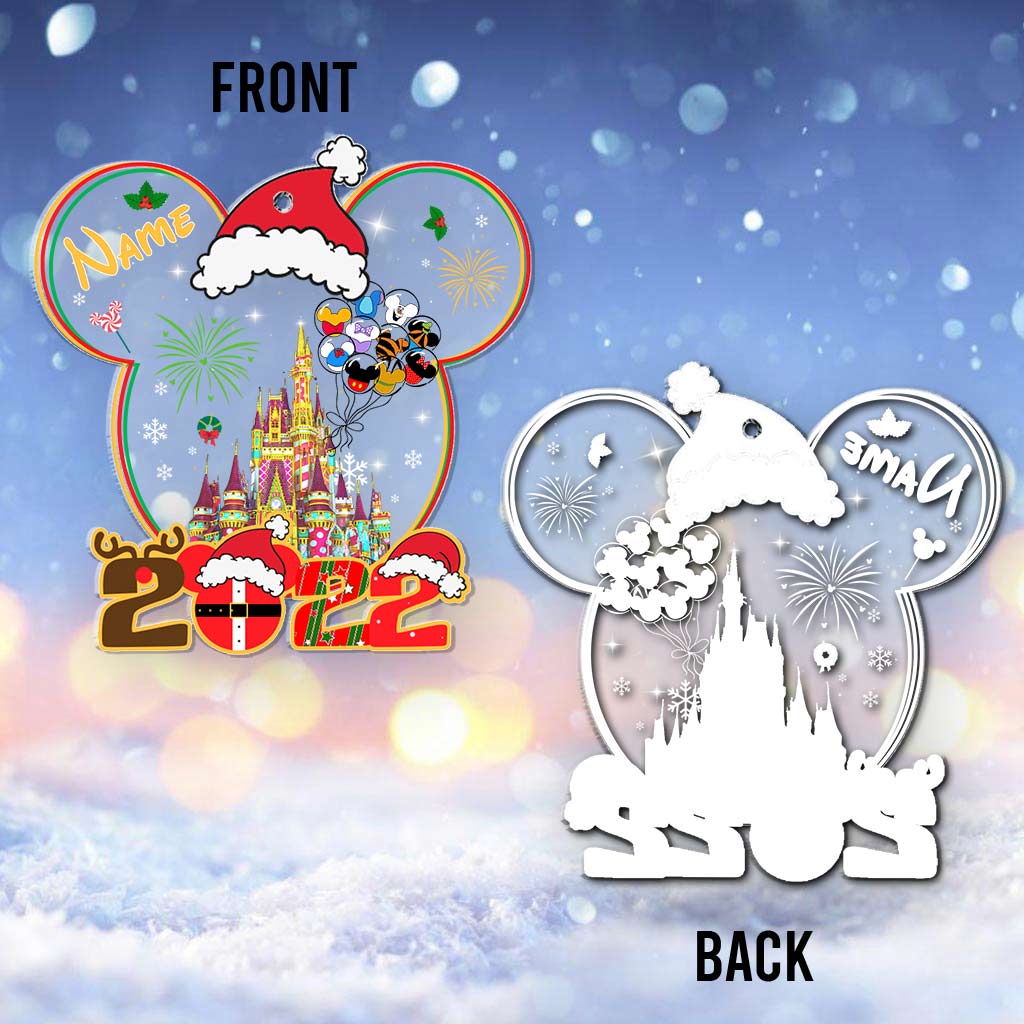 Personalized Christmas Mouse Ornament Custom Name Acrylic Gift One-sided Ornament GradoCreations