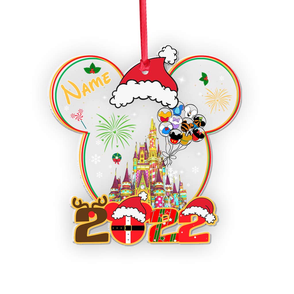 Personalized Christmas Mouse Ornament Custom Name Acrylic Gift One-sided Ornament GradoCreations