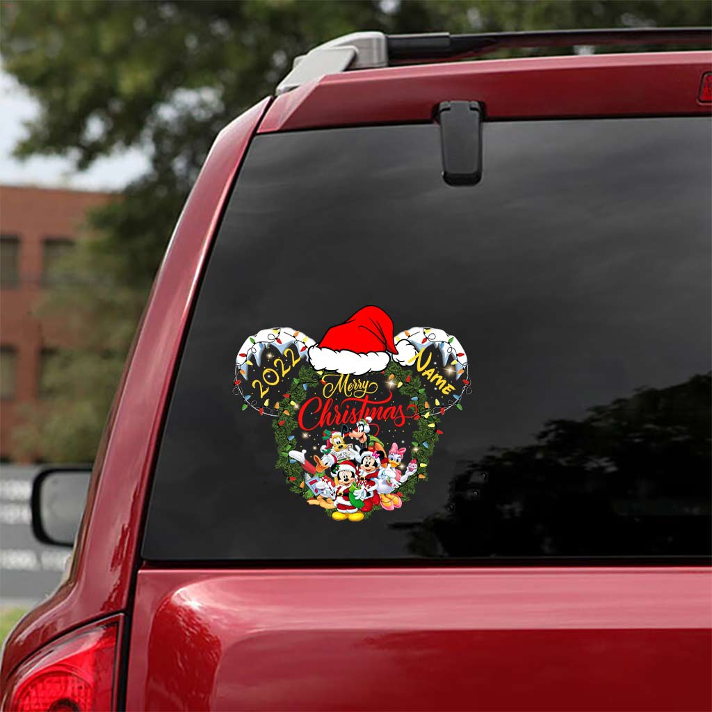 Personalized Christmas Mouse Decal Custom Name Holiday Gift Decal Full GradoCreations