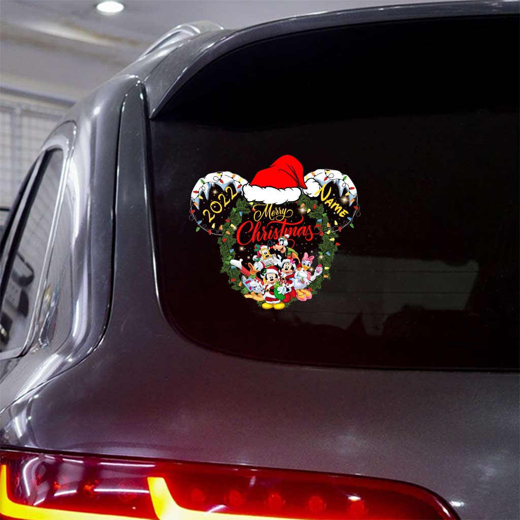 Personalized Christmas Mouse Decal Custom Name Holiday Gift Decal Full GradoCreations