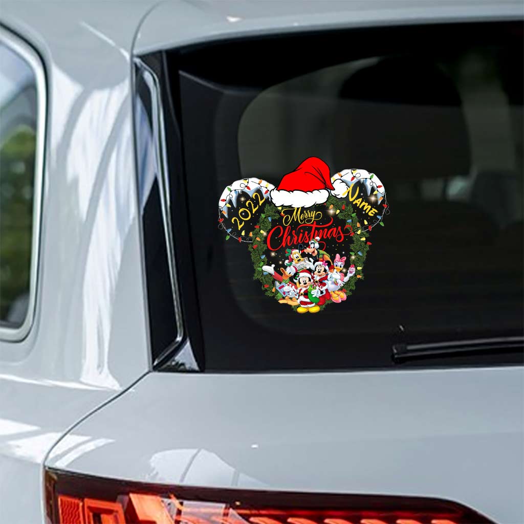 Personalized Christmas Mouse Decal Custom Name Holiday Gift Decal Full GradoCreations