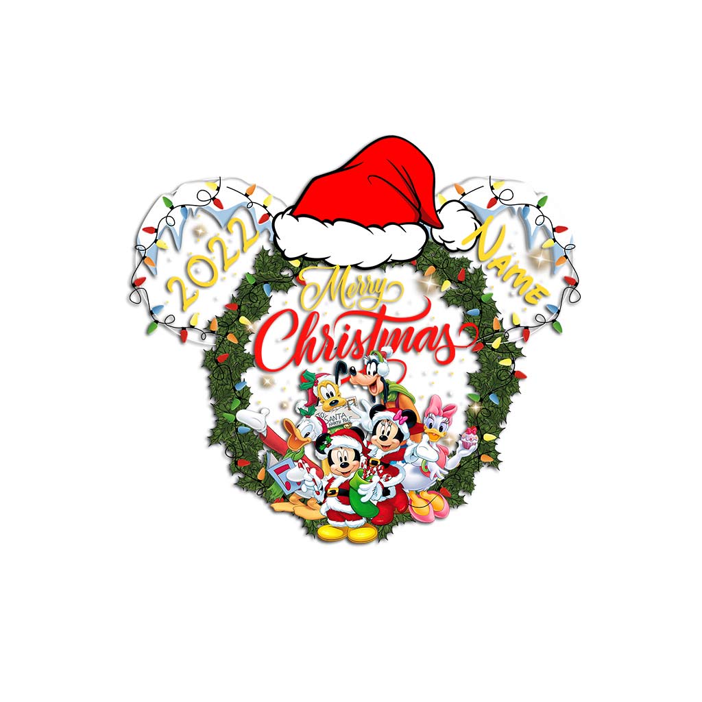 Personalized Christmas Mouse Decal Custom Name Holiday Gift Decal Full GradoCreations