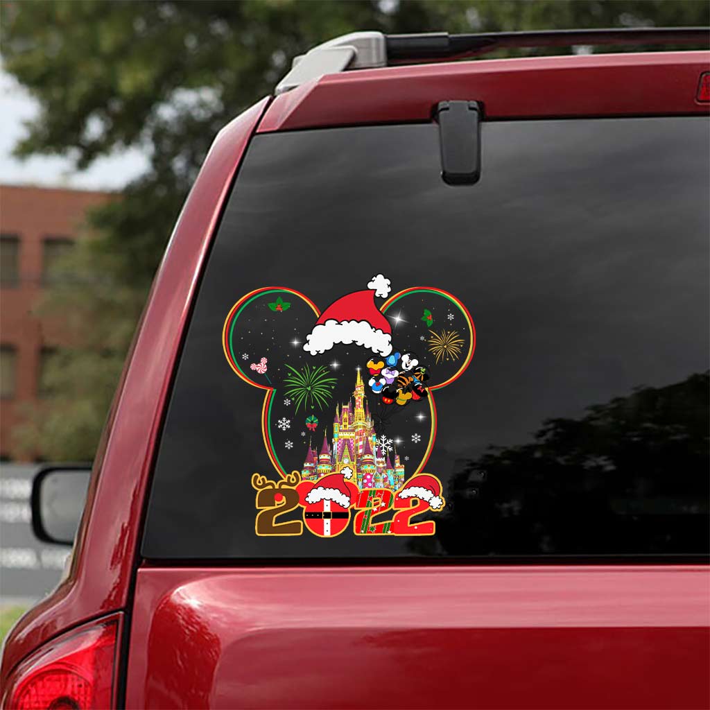 Personalized Christmas Mouse Decal for Cars & Windows - Custom Holiday Design Decal Full GradoCreations