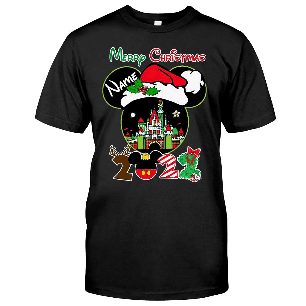 Personalized Christmas Mouse T-shirt & Hoodie Custom Name Gift T-shirt & Hoodie GradoCreations