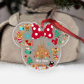 Personalized Christmas Mouse Transparent Ornament Custom Name Gift One-sided Ornament GradoCreations