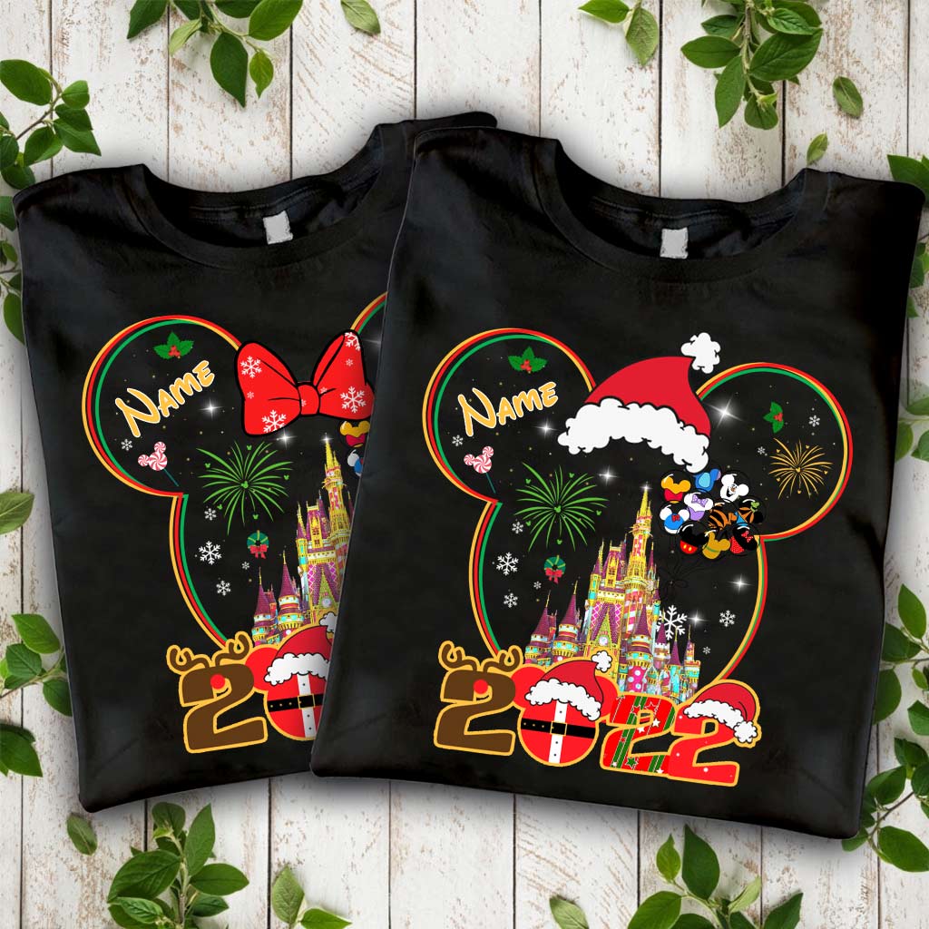 Personalized Christmas Mouse T-shirt & Hoodie for Kids - Custom Name Gift T-shirt & Hoodie GradoCreations