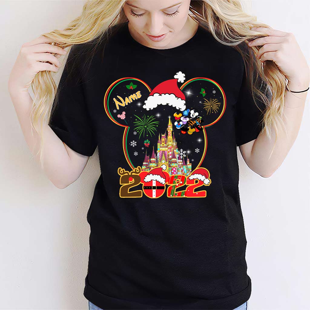 Personalized Christmas Mouse T-shirt & Hoodie for Kids - Custom Name Gift T-shirt & Hoodie GradoCreations