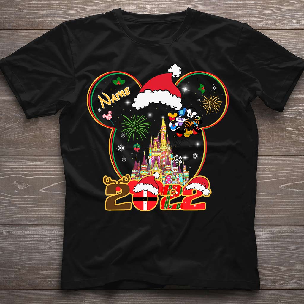 Personalized Christmas Mouse T-shirt & Hoodie for Kids - Custom Name Gift T-shirt & Hoodie GradoCreations