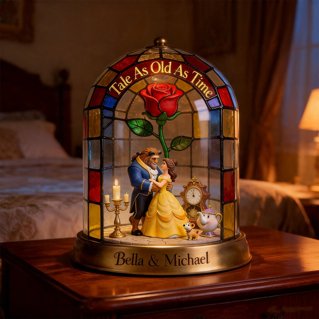 Personalized Beauty And The Beast Acrylic Plaque Gift for Couples 2-Side Printed Acrylic Plaque GradoCreations