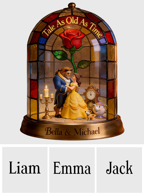 Personalized Beauty And The Beast Acrylic Plaque Gift for Couples 2-Side Printed Acrylic Plaque GradoCreations