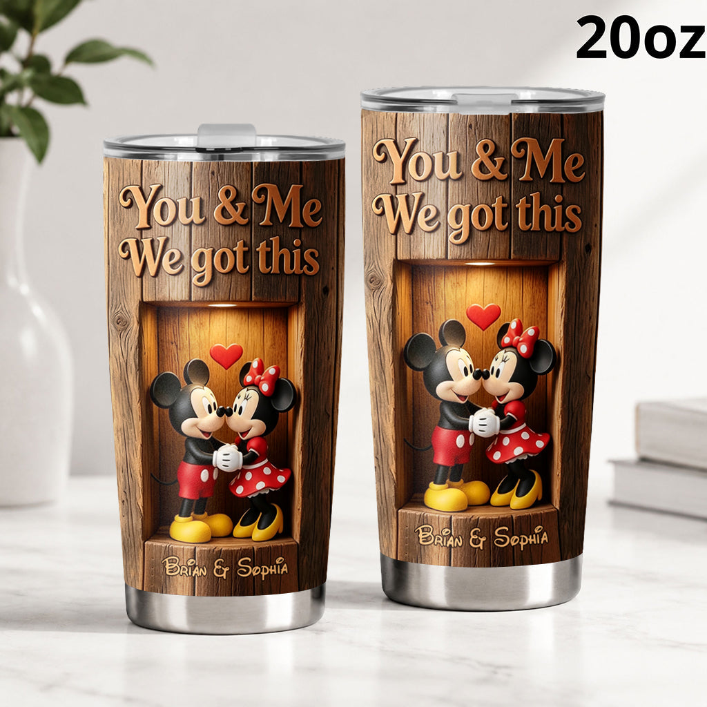 Personalized Mickey Mouse Tumbler Custom Name Gift for Couples Tumbler GradoCreations