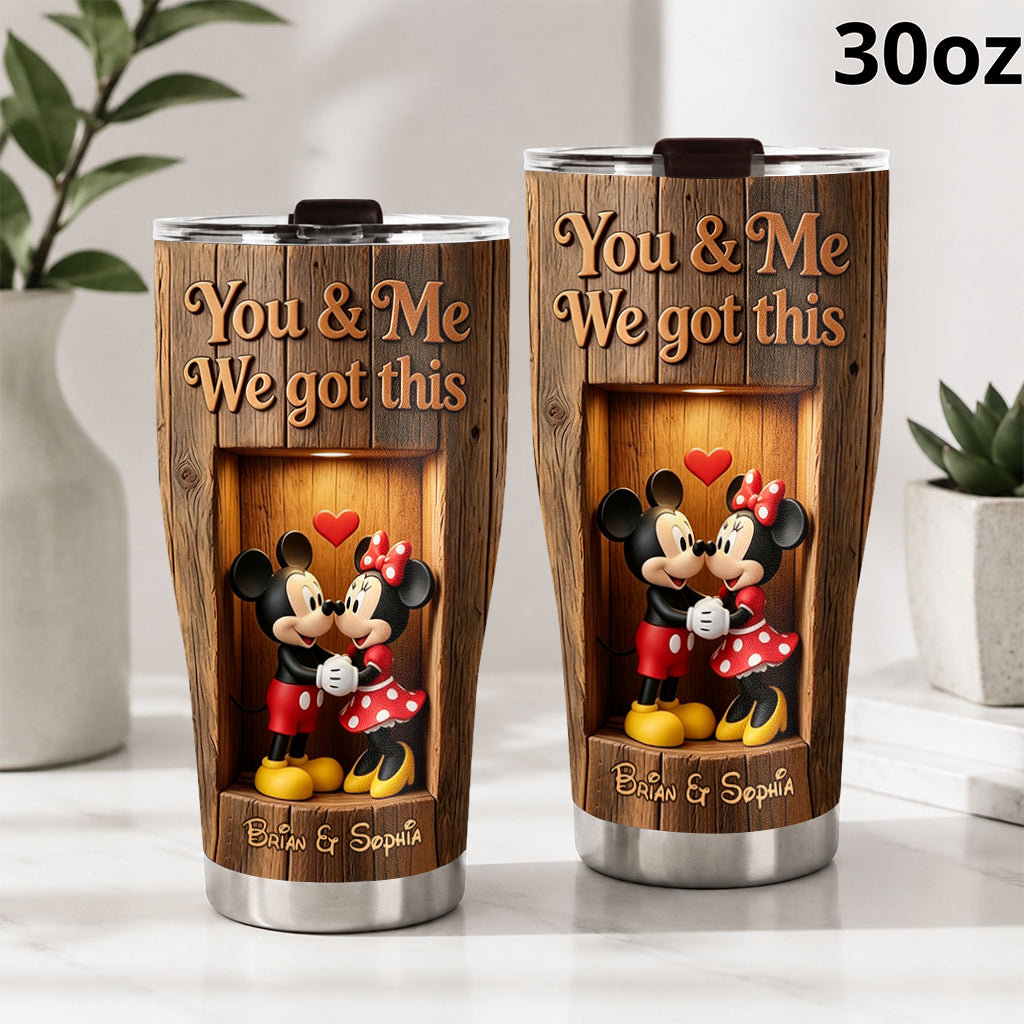 Personalized Mickey Mouse Tumbler Custom Name Gift for Couples Tumbler GradoCreations