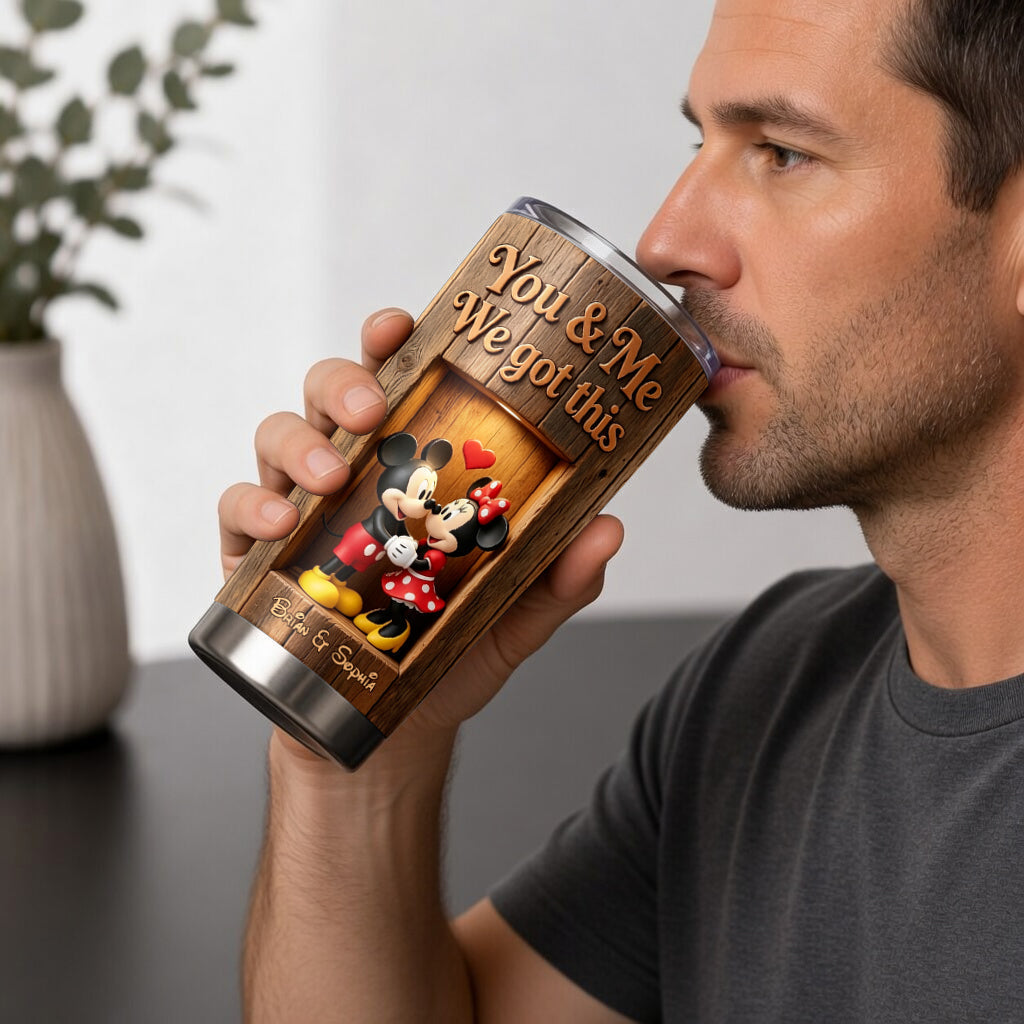 Personalized Mickey Mouse Tumbler Custom Name Gift for Couples Tumbler GradoCreations