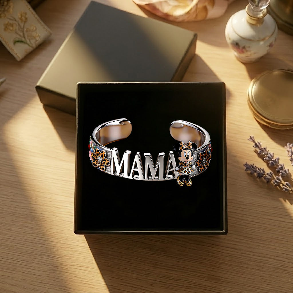 Personalized Mouse Shaped Cuff Bracelet Custom Name Gift for Mom Shaped Cuff Bracelet GradoCreations