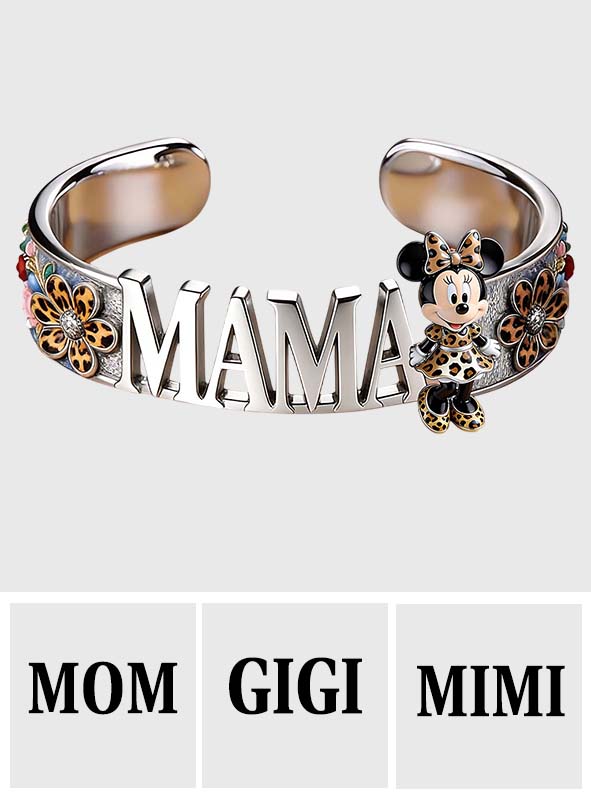 Personalized Mouse Shaped Cuff Bracelet Custom Name Gift for Mom Shaped Cuff Bracelet GradoCreations