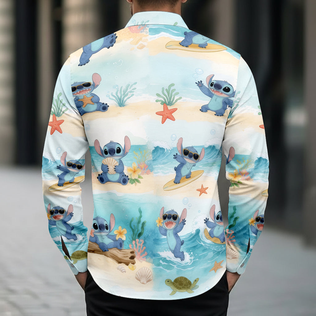 Personalized Ohana Button-Up Shirt Unique Design for Family Button-Up Shirt GradoCreations