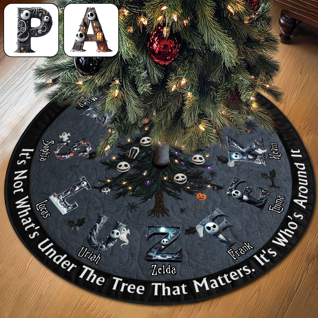 Personalized Nightmare Tree Skirt Custom Name Gift for Christmas Tree Skirt GradoCreations