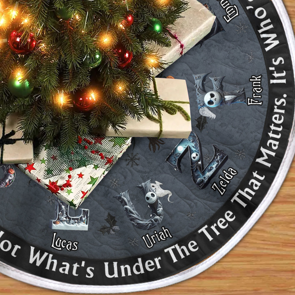 Personalized Nightmare Tree Skirt Custom Name Gift for Christmas Tree Skirt GradoCreations