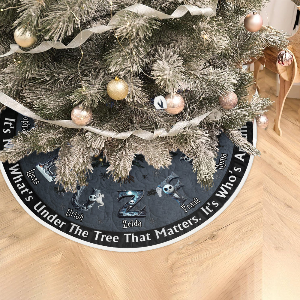 Personalized Nightmare Tree Skirt Custom Name Gift for Christmas Tree Skirt GradoCreations