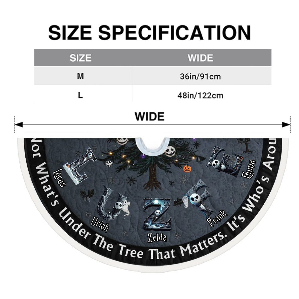 Personalized Nightmare Tree Skirt Custom Name Gift for Christmas Tree Skirt GradoCreations
