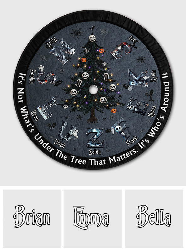 Personalized Nightmare Tree Skirt Custom Name Gift for Christmas Tree Skirt GradoCreations