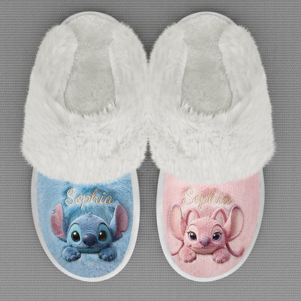 Personalized Open-Toe Slippers with Alien Monster Design for Kids Open-Toe Slippers GradoCreations