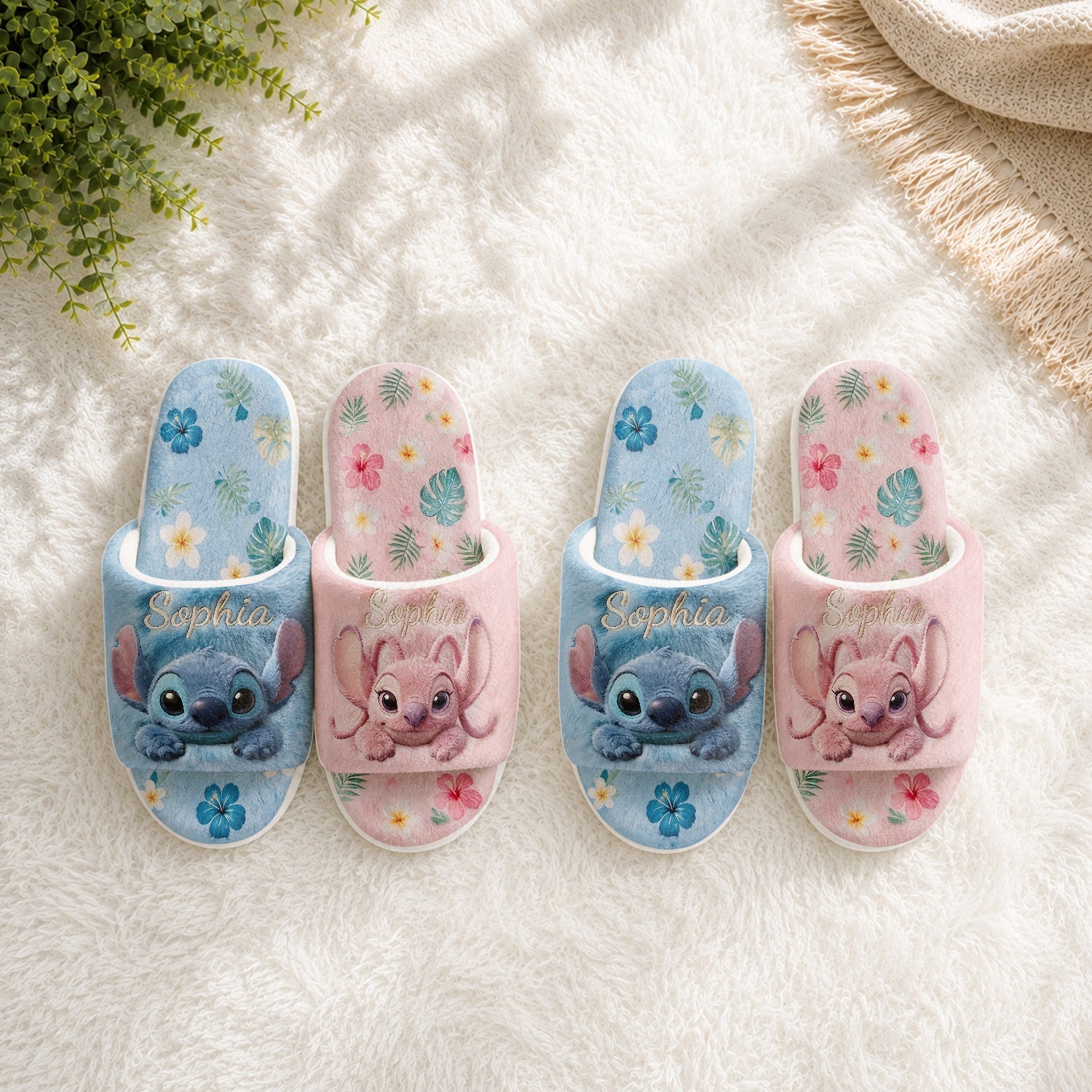 Personalized Open-Toe Slippers with Alien Monster Design for Kids Open-Toe Slippers GradoCreations
