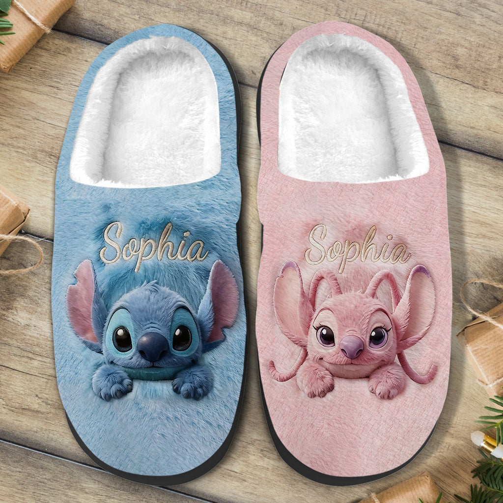 Personalized Open-Toe Slippers with Alien Monster Design for Kids Open-Toe Slippers GradoCreations