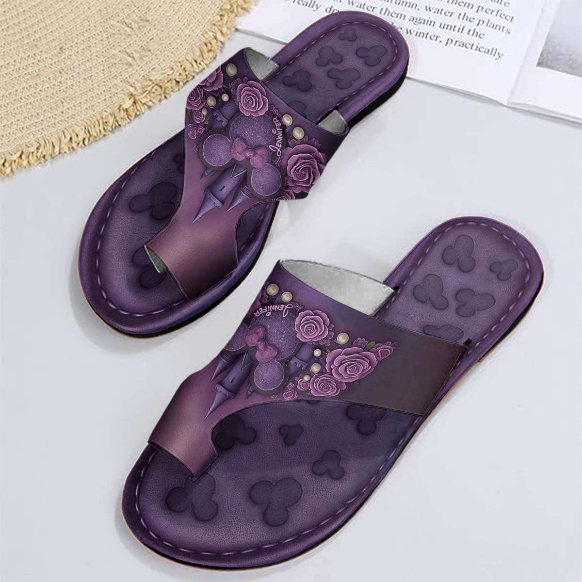 Personalized Disney Themed Open Toe Sandals for Women Open Toe Sandals GradoCreations