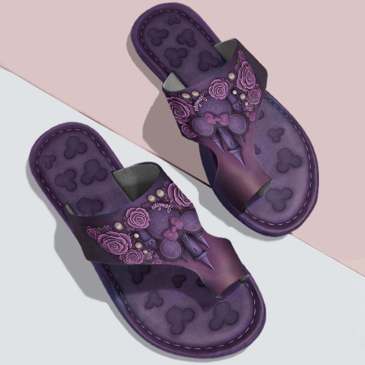 Personalized Disney Themed Open Toe Sandals for Women Open Toe Sandals GradoCreations