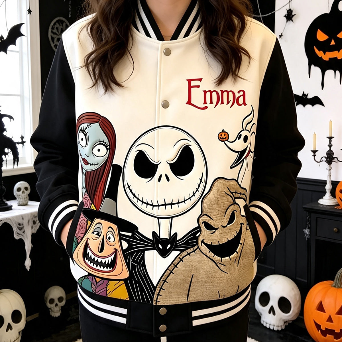 Personalized Nightmare Varsity Jacket Custom Name Gift Varsity Jacket GradoCreations