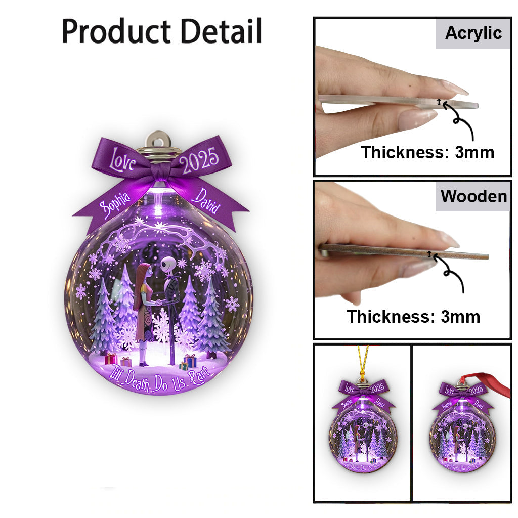 Personalized Till Death Do Us Part Ornament Custom Name Gift Ornament GradoCreations