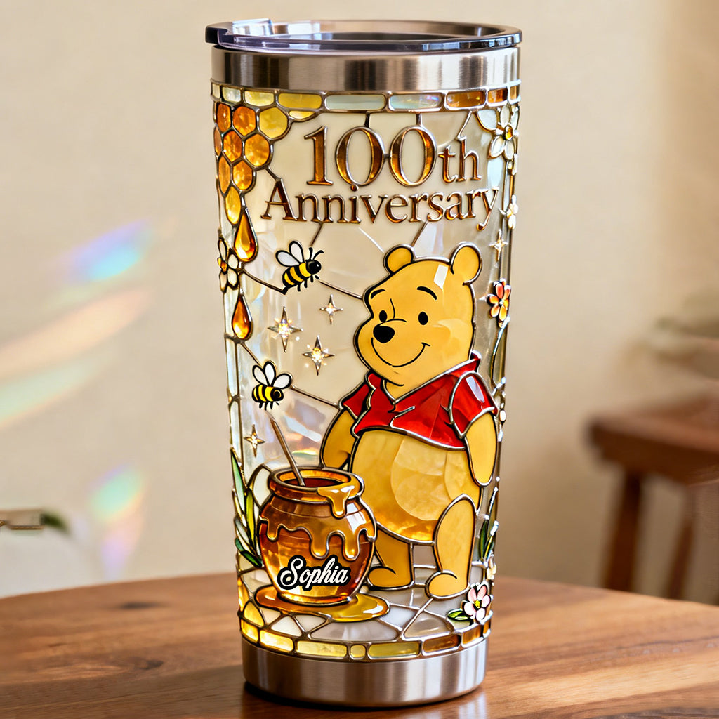 Personalized 100th Anniversary Honey Bear Tumbler Gift for Kids Tumbler GradoCreations