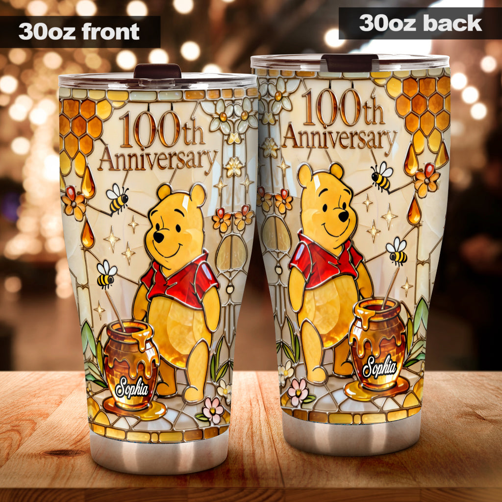 Personalized 100th Anniversary Honey Bear Tumbler Gift for Kids Tumbler GradoCreations