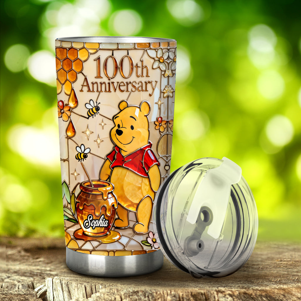 Personalized 100th Anniversary Honey Bear Tumbler Gift for Kids Tumbler GradoCreations