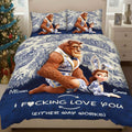 Personalized Couple Quilt Set with Custom Name for Anniversary Gift Quilt Set GradoCreations