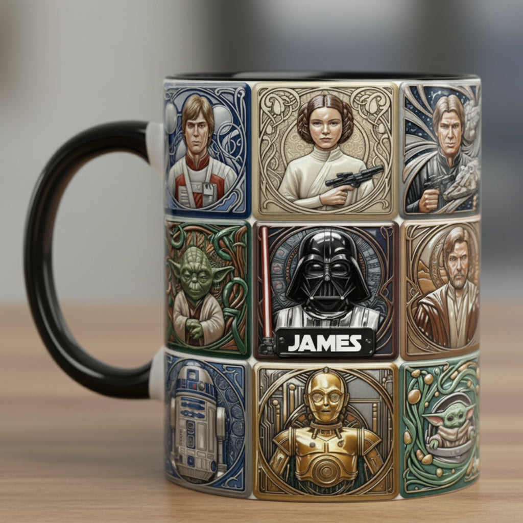 Personalized Star Wars Accent Mug Custom Name Gift for Fans Accent Mug GradoCreations