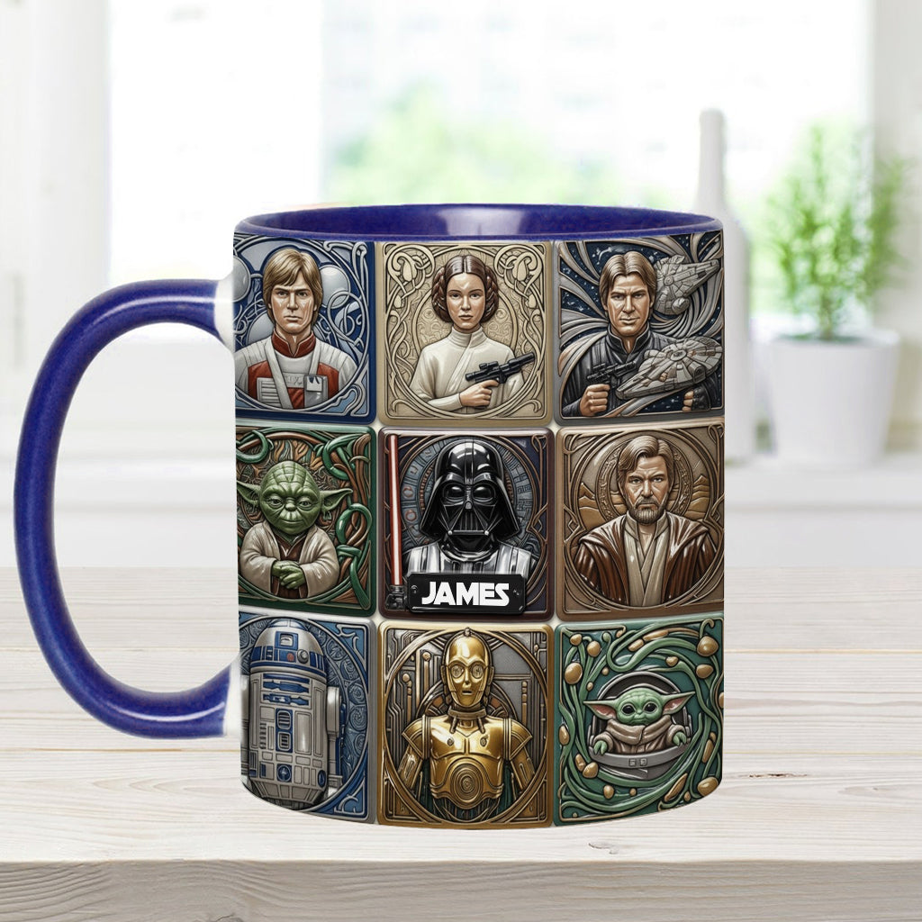 Personalized Star Wars Accent Mug Custom Name Gift for Fans Accent Mug GradoCreations