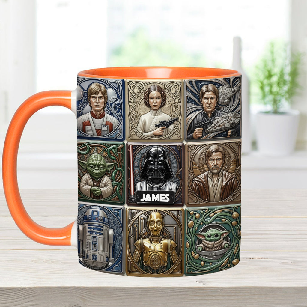 Personalized Star Wars Accent Mug Custom Name Gift for Fans Accent Mug GradoCreations